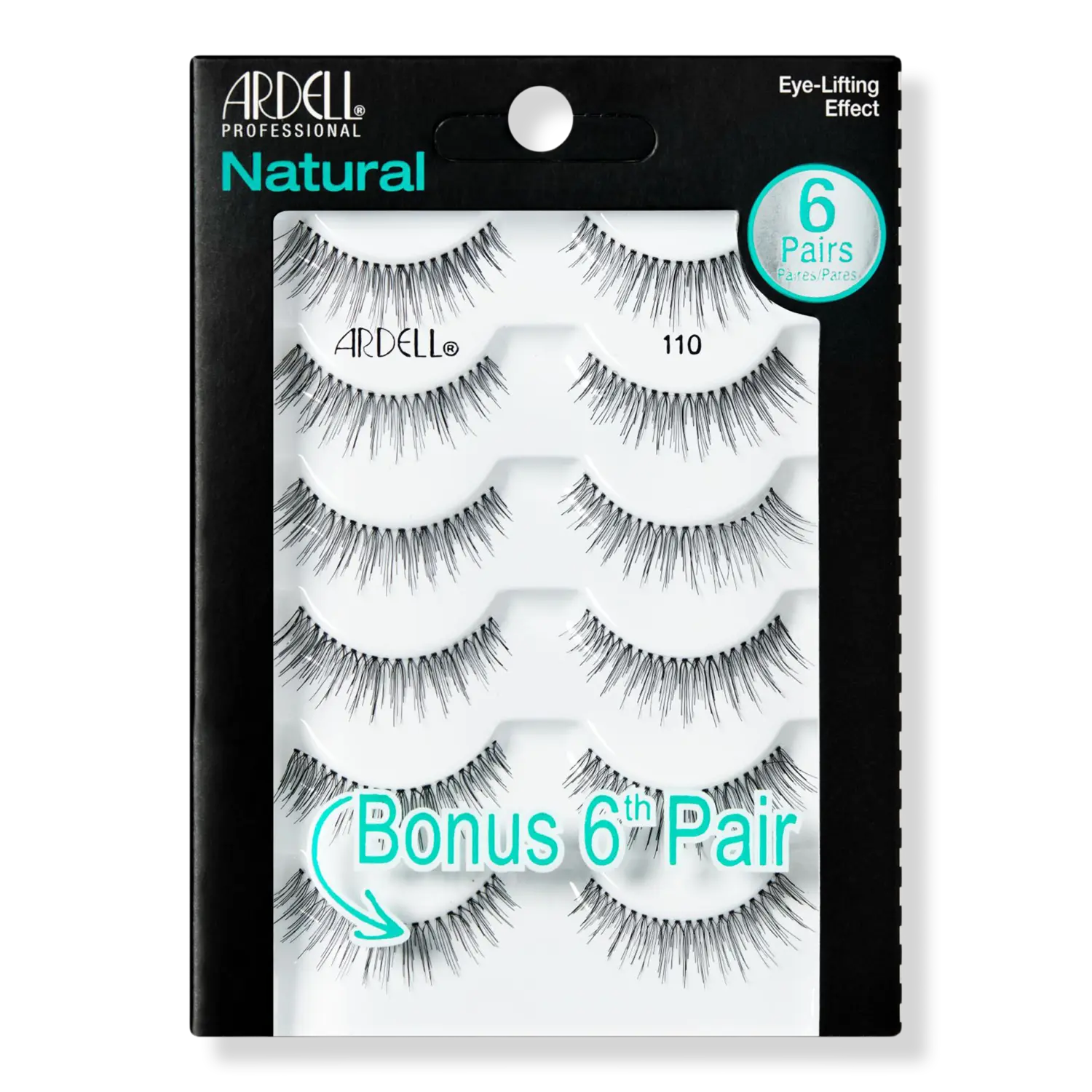 

Натуральные накладные ресницы #110 черного цвета, мультипак Ardell