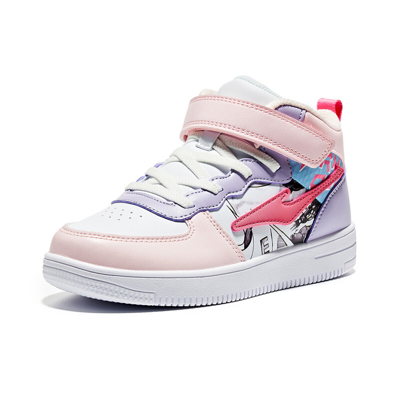 Детские кроссовки для скейтбординга Kids Mid-top White/Pink/Fiolet Erke Kids, белый — фото 2