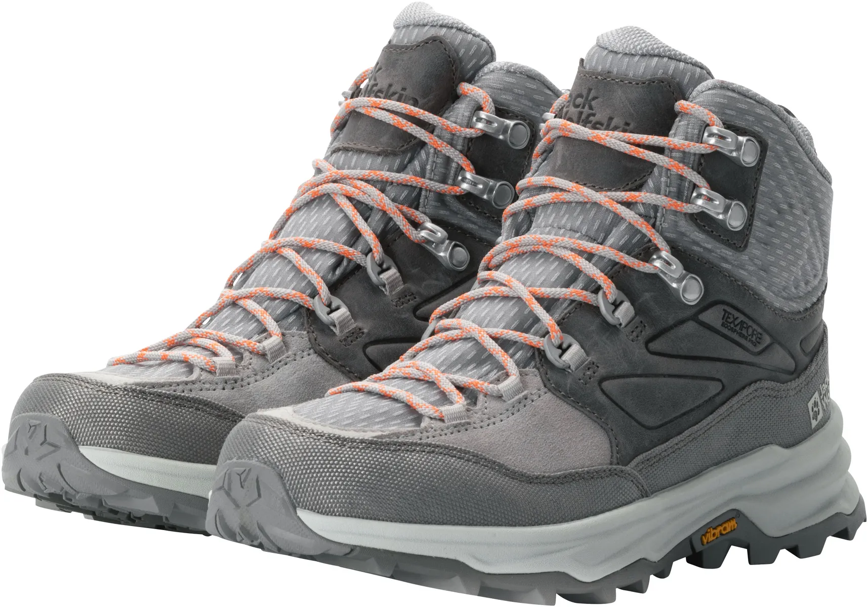 Кроссовки Jack Wolfskin "CYROX TEXAPORE MID W", водонепроницаемые, серый