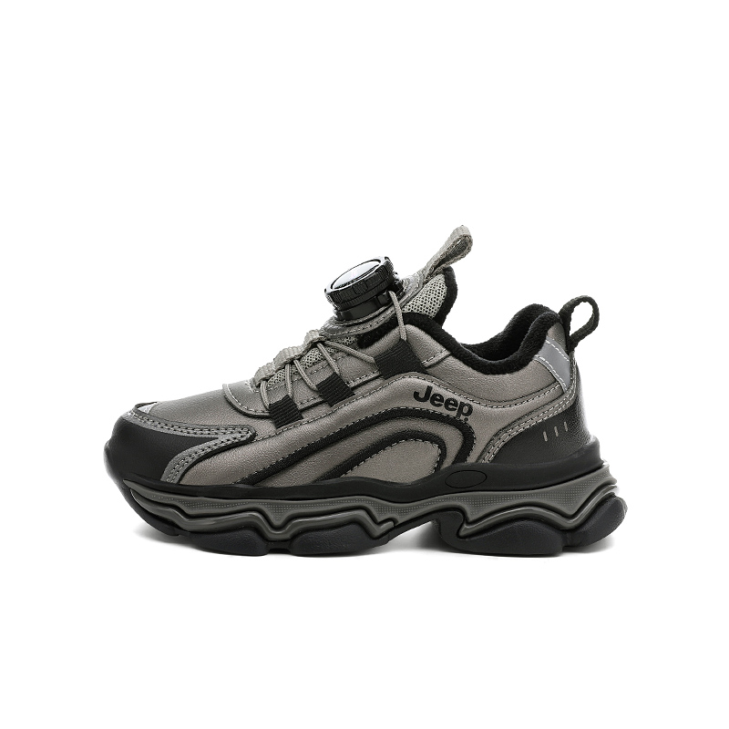 

Slip Resistant Cushioning Breathable низкие кроссовки для бега Gunmetal детские Jeep, gun color (two cotton)