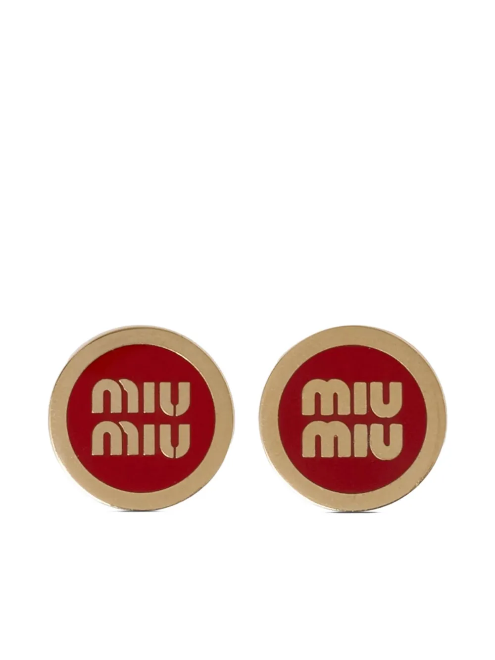 

Серьги с логотипом MIU MIU, золотой