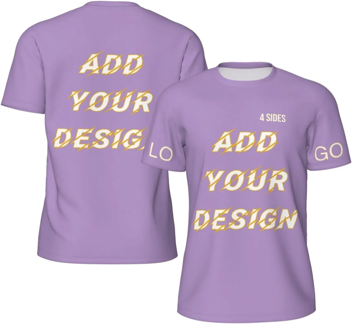 

Футболка мужская Custom T Shirts с принтом на 4 сторонах