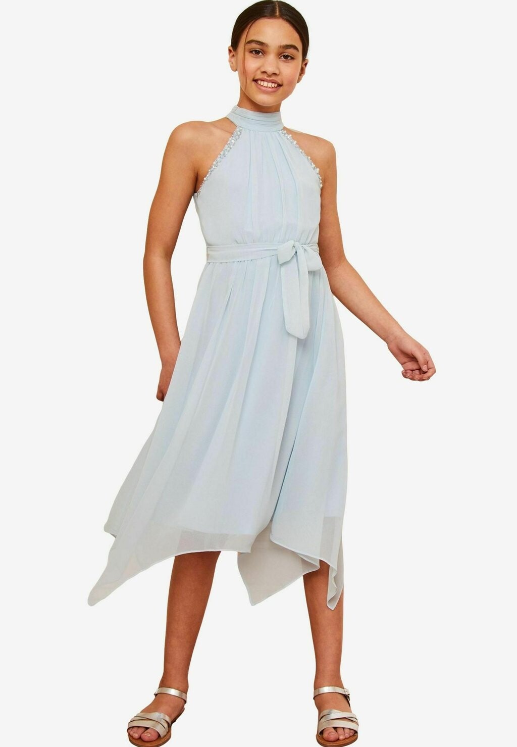 

Коктейльное платье / Вечернее платье HALTER NECK HANKY HEM OCCASION 5-16YRS REGULAR FIT Lipsy, синий