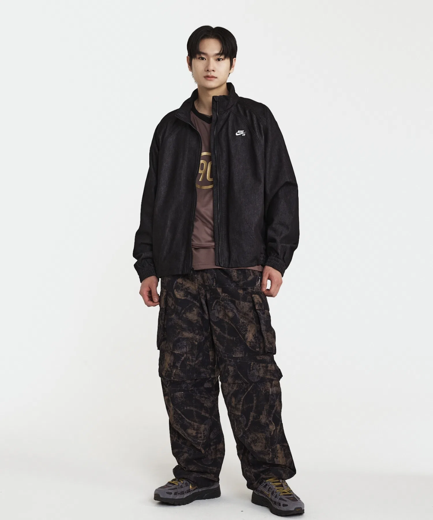 Спортивная куртка Nike SB Denim Full-Zip Track Jacket IH1989-010, черная. — фото 2
