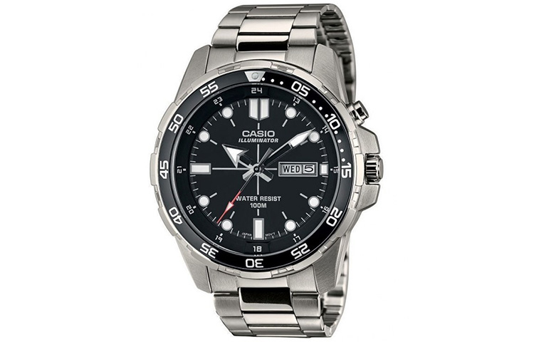 

Мужские молодежные часы CASIO MTD-1079D-1A черные 46,3 мм