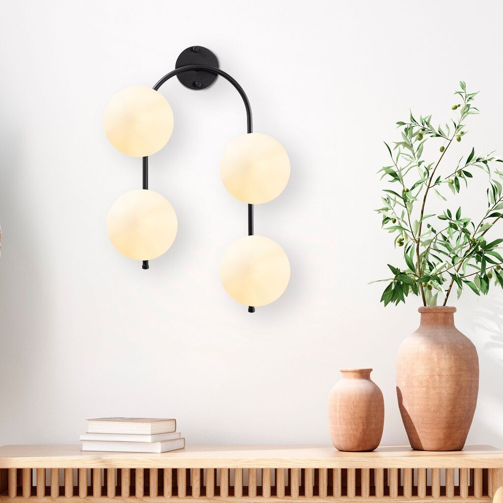

Opviq, Jewel- Jewel FLG, черный, настенные светильники, 40 x 26 см, металлический корпус