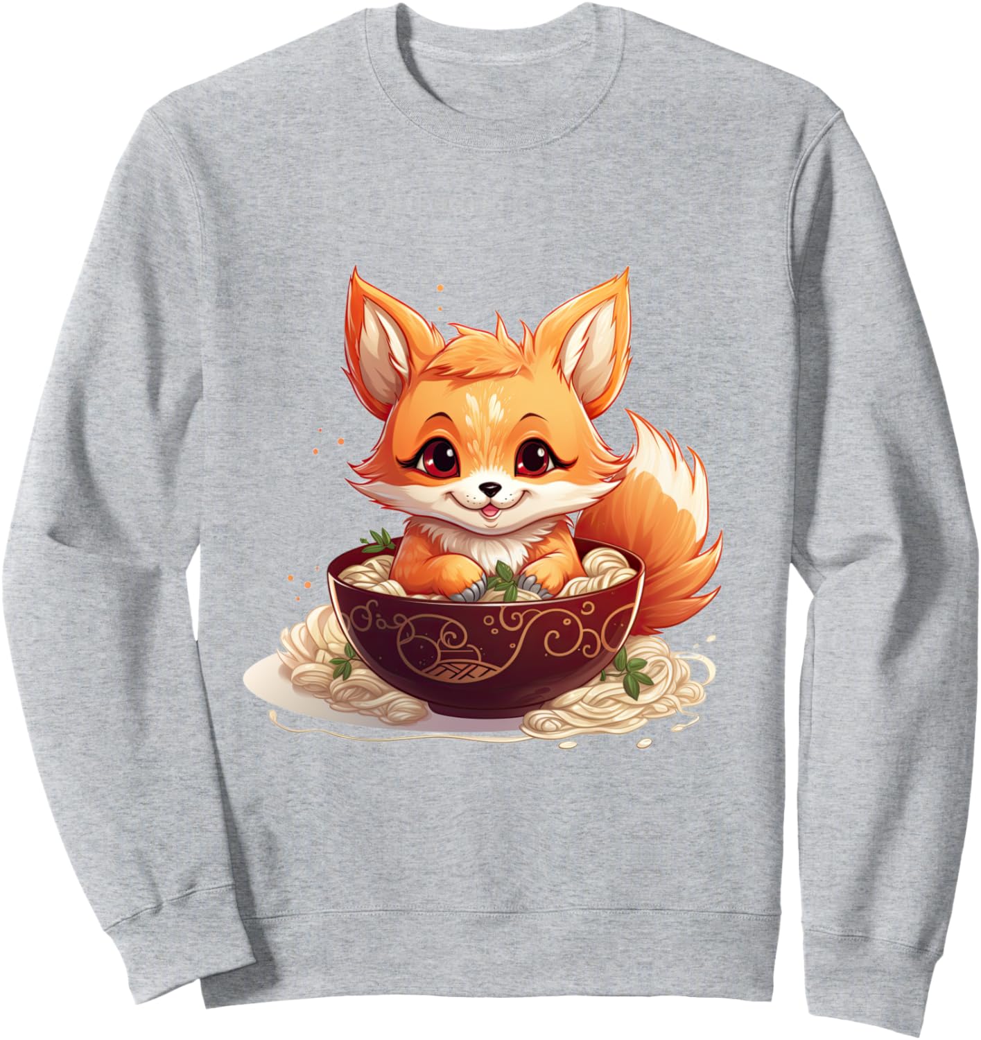 

Толстовка Japanese Ramen Eating Animal Design, серый