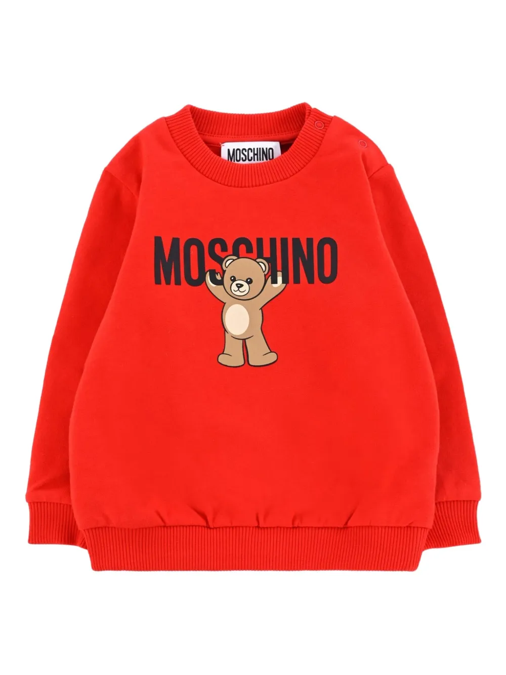 

Толстовка с круглым вырезом и принтом Moschino Kids, красный