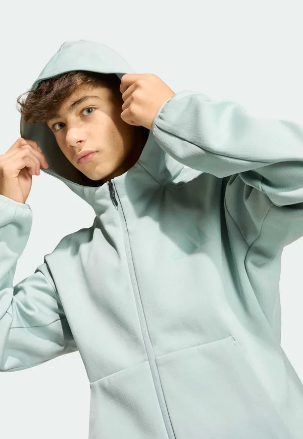 Детская толстовка на молнии zne Adidas Performance, Sage/Tactile Green — фото 3