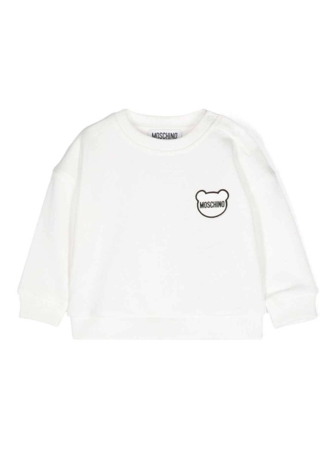 

Moschino Kids толстовка с нашивкой-логотипом, белый
