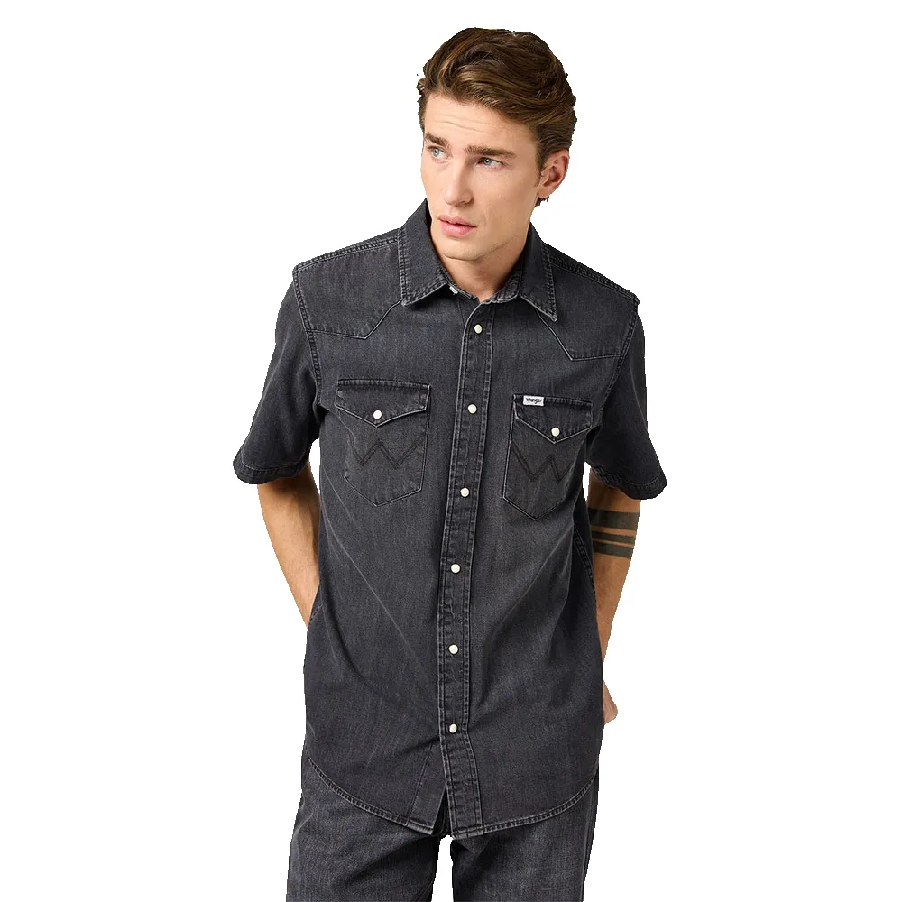 

Рубашка с коротким рукавом Wrangler Western, черный