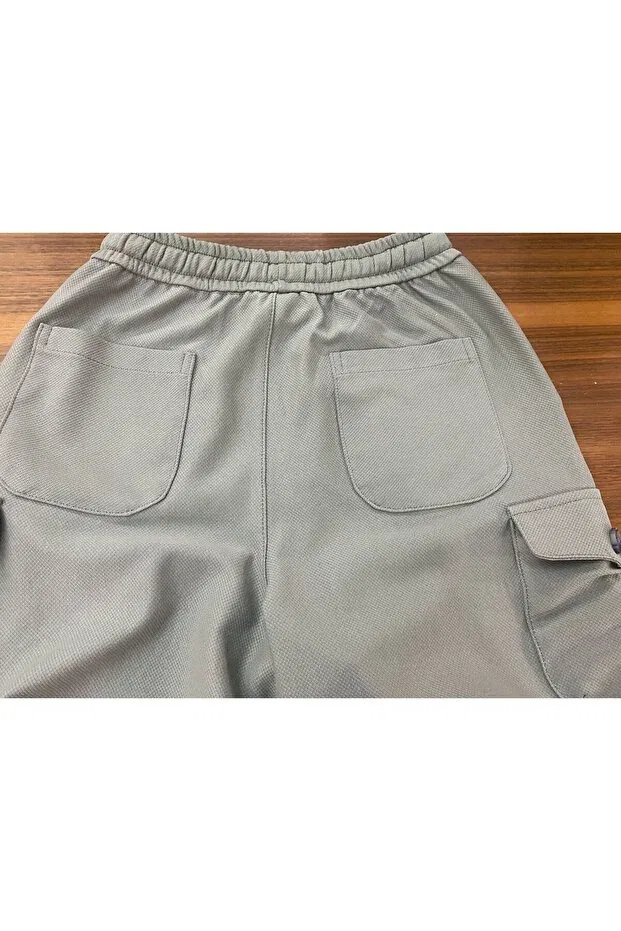 Детские шорты-карго для мальчиков капри с принтом Demoiselle, Khaki — фото 4