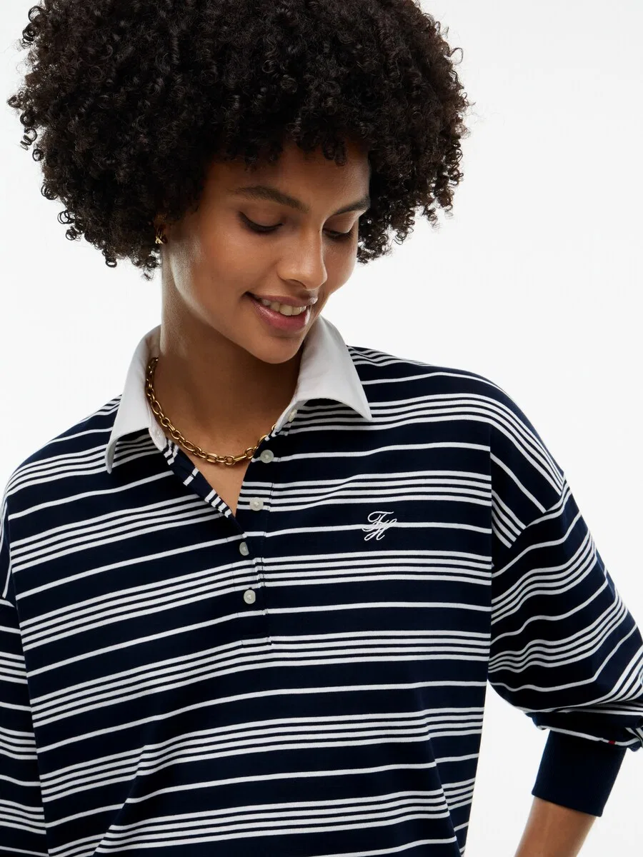 Топ TOMMY HILFIGER темно-синего цвета — фото 3