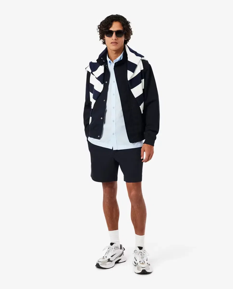 Мужские шорты из эластичного хлопка Lacoste, Синий Морской — фото 4