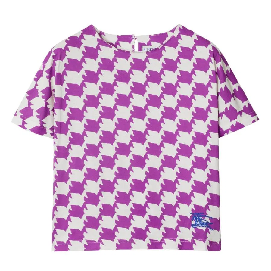 Футболка с принтом Girls Lilia Duckstooth Burberry, Brgt Hyacinth Ip Pat