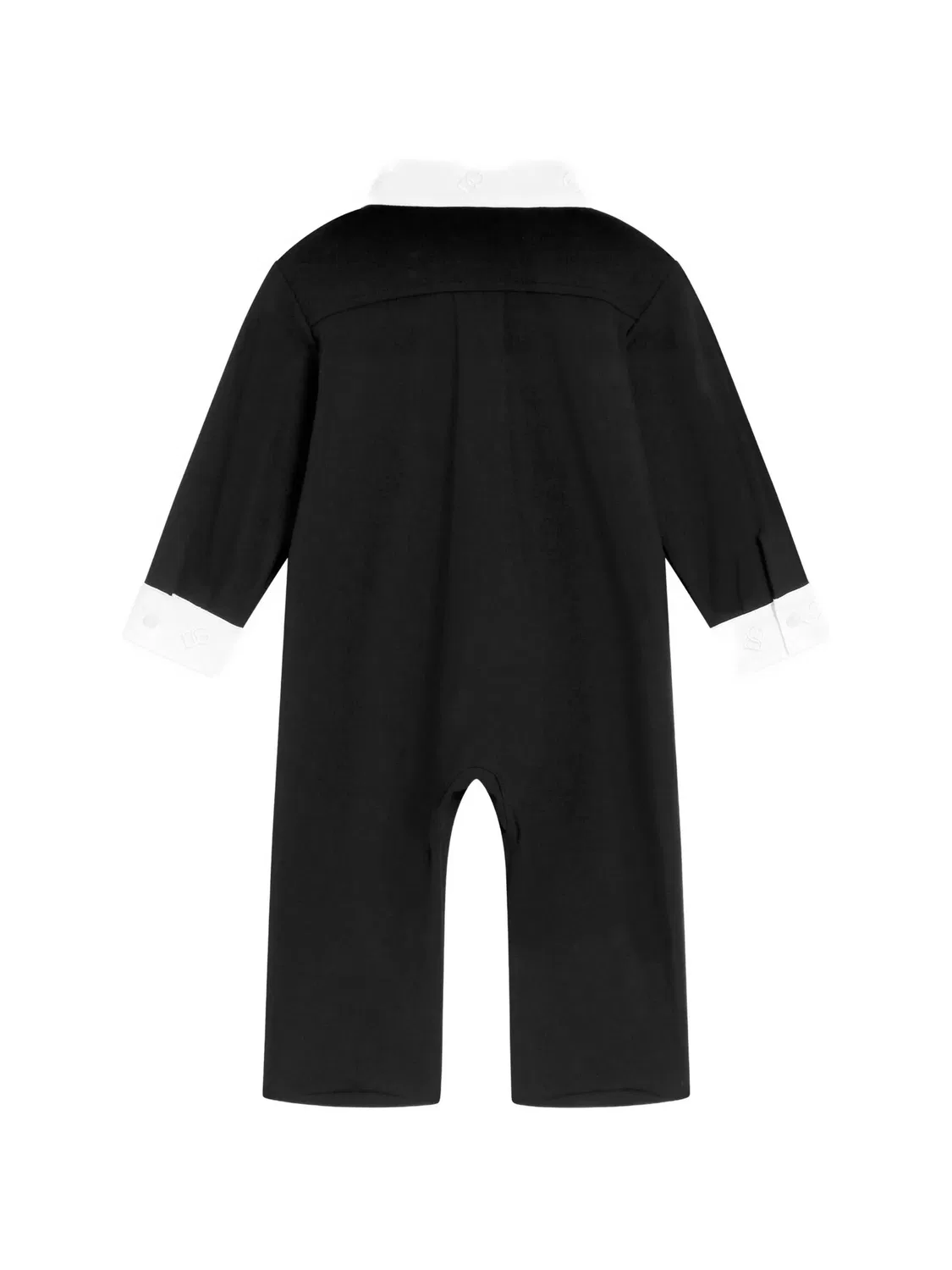 Комбинезон из трикотажа с вышитым бантом Dolce & Gabbana Kids, черный — фото 2
