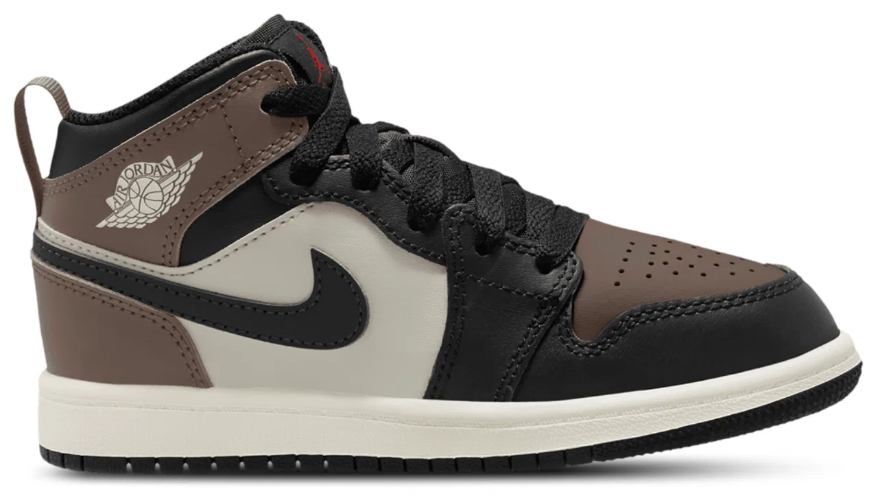 Кроссовки для мальчиков AJ1 Mid Jordan, цвет Black/Phantom/Univ Red