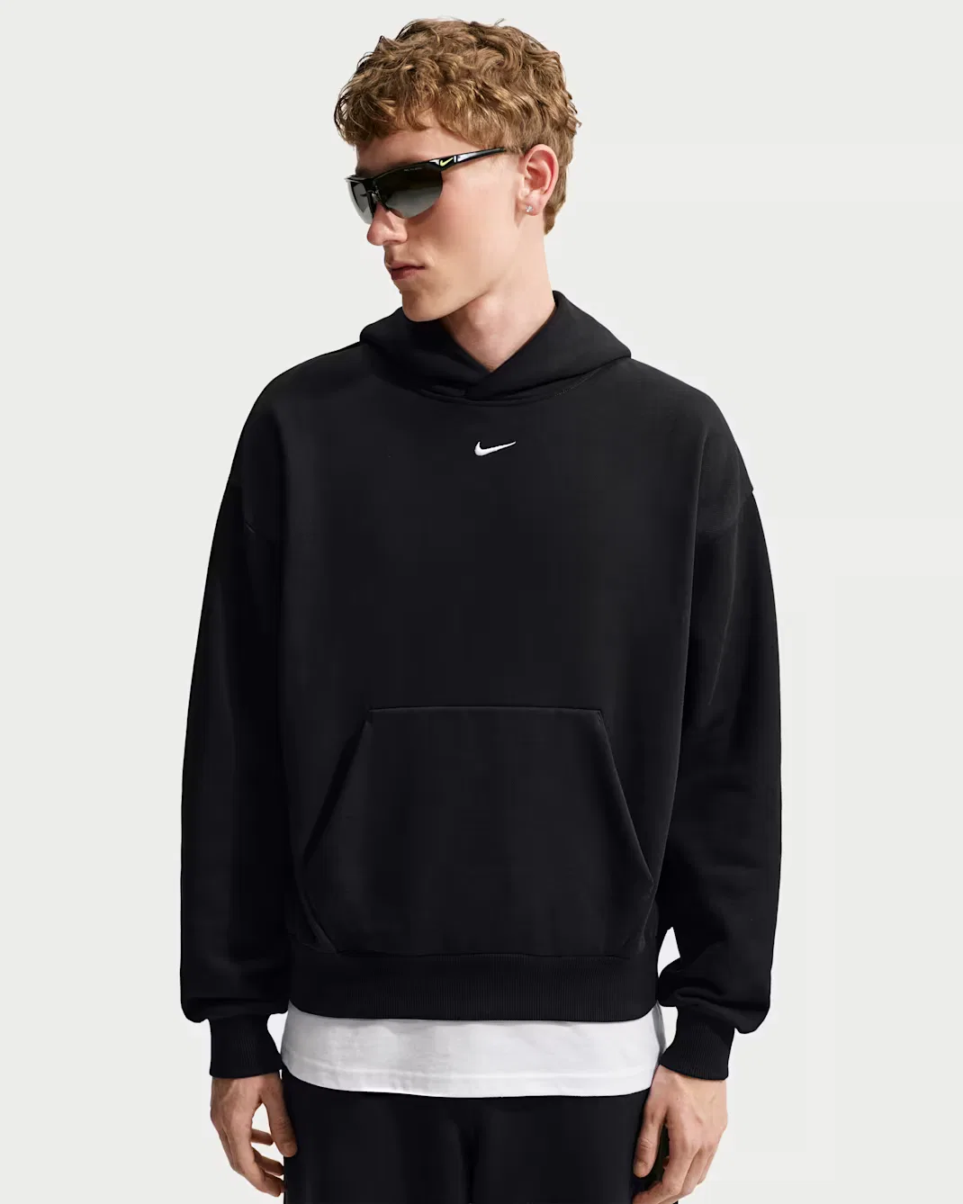 Мужская толстовка с капюшоном Nike Solo Fleece, Total Black/Sail