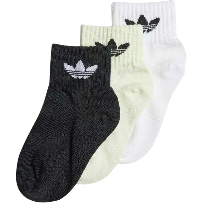 Детские носки из 3 пар, с логотипом, Adidas Originals, White Black Yellow