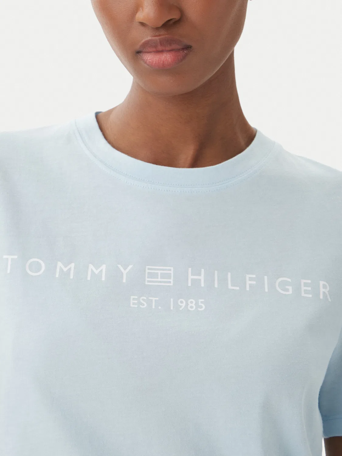 Женская футболка стандартного кроя Tommy Hilfiger, голубой — фото 4