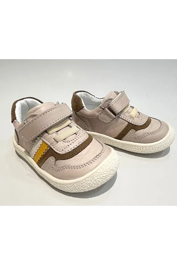 Детские туфли для девочек кожаные Basics Lepi Kids, Stone — фото 4