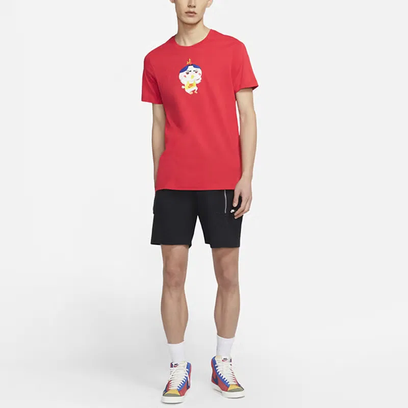 Футболка спортивная с принтом Nike Sportswear Cartoon Printing Knit, красный — фото 3