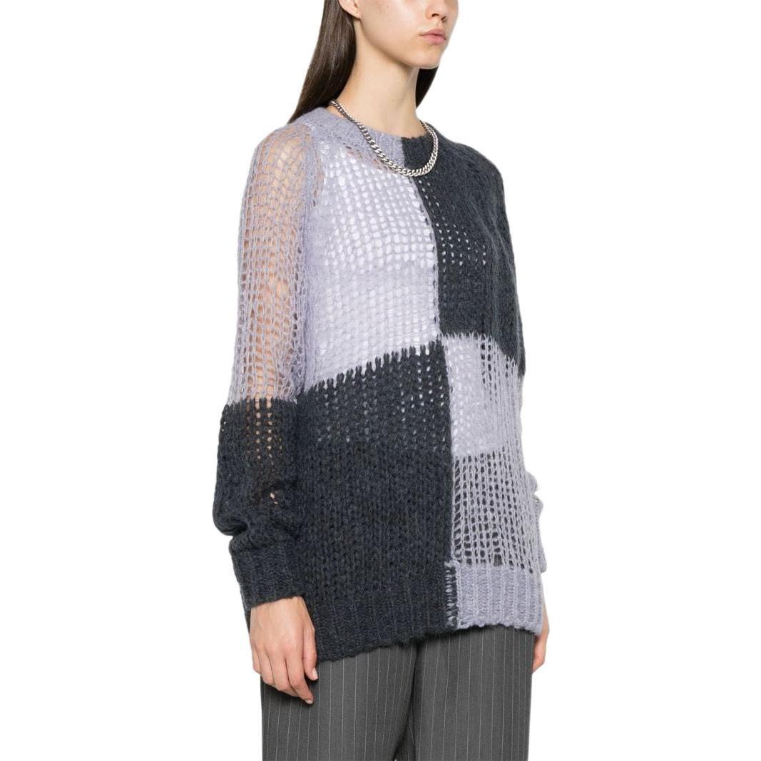 Свитер с цветными блоками Acne Studios, фиолетовый — фото 4