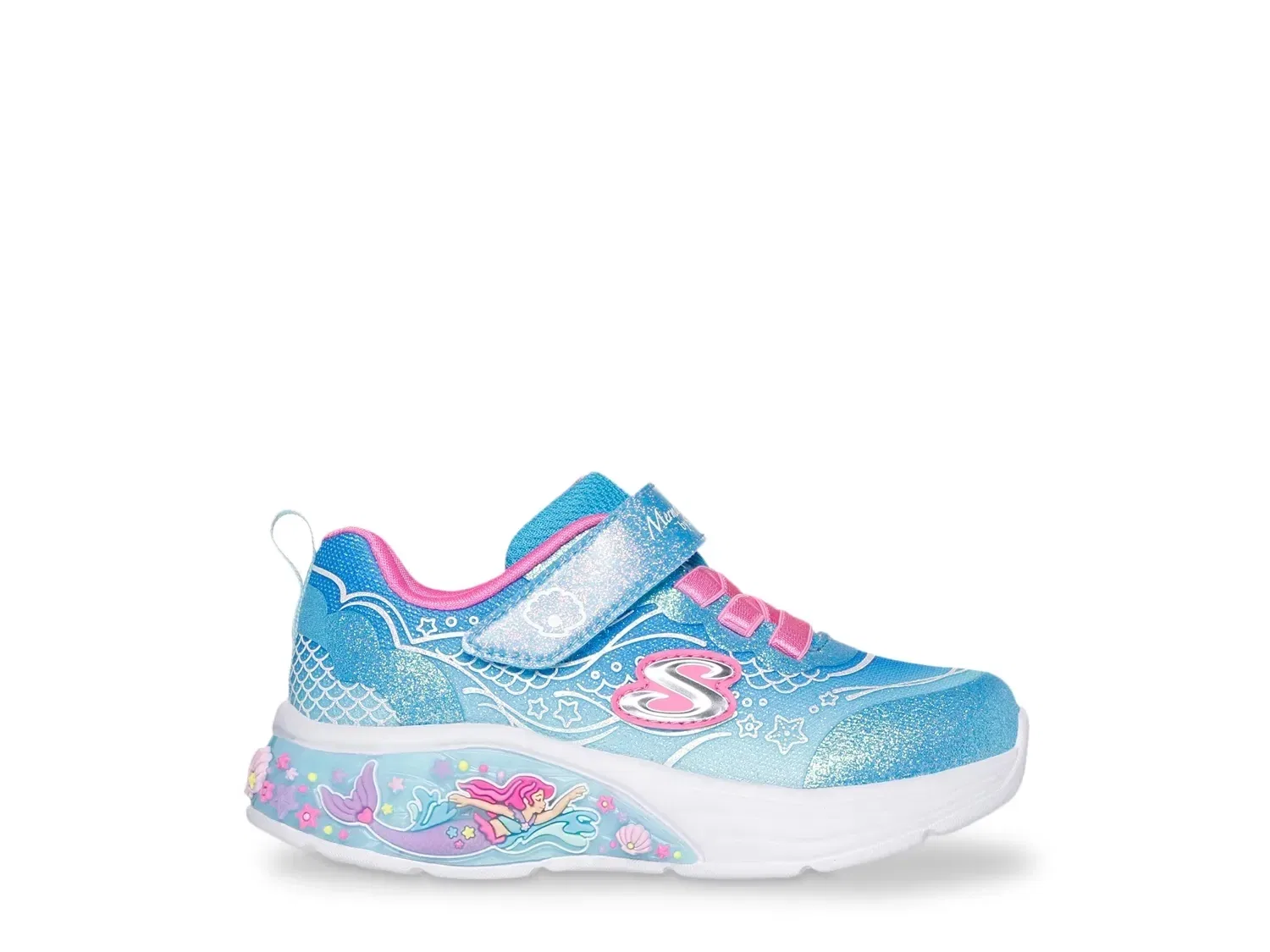 Кроссовки с подсветкой My Dreamers Mermaid, Skechers, светло-голубой — фото 4