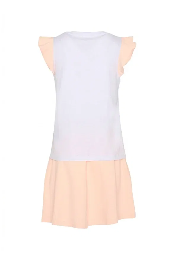 Комплект юбка-футболка с принтом A-line skirt Tru Trussardi Junior, белый — фото 2