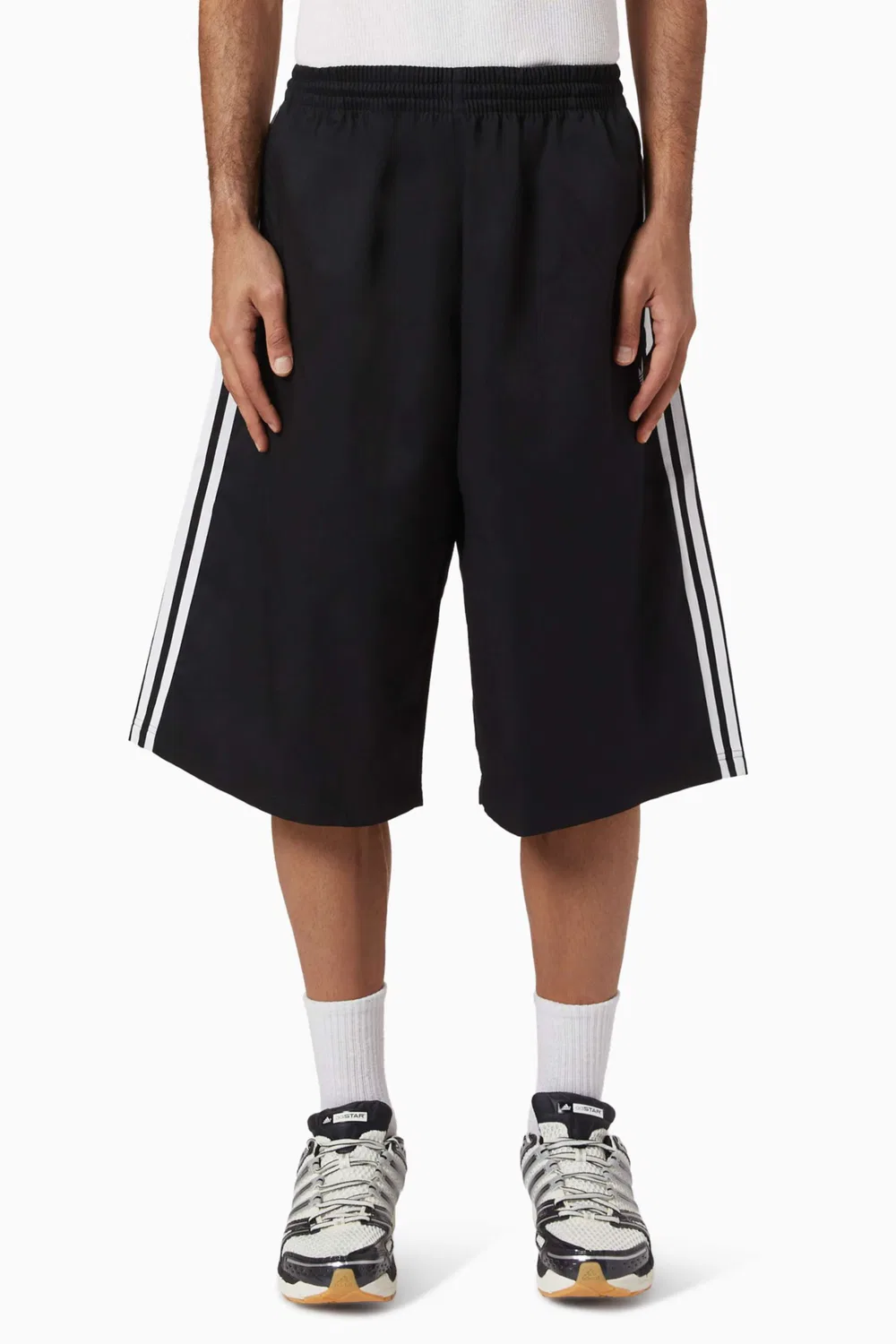 Шорты из хлопкового твила Adicolor Adidas