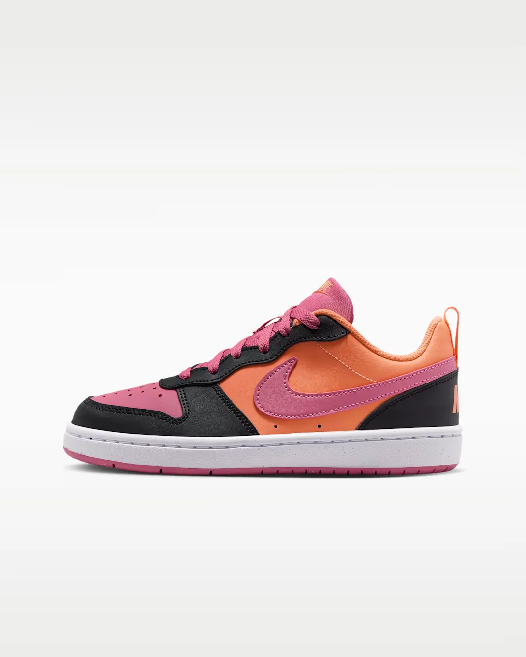 Кроссовки для детей постарше Nike Court Borough Low Recraft, Orange Frost/Black/Peony/Peony