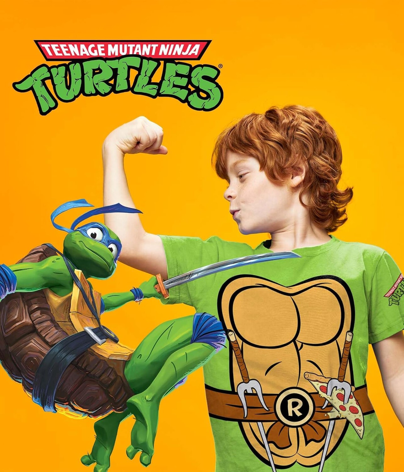 Набор детских футболок Nickelodeon Teenage Mutant Ninja Turtles, 3 предмета, зеленый вереск/серый/черный — фото 4