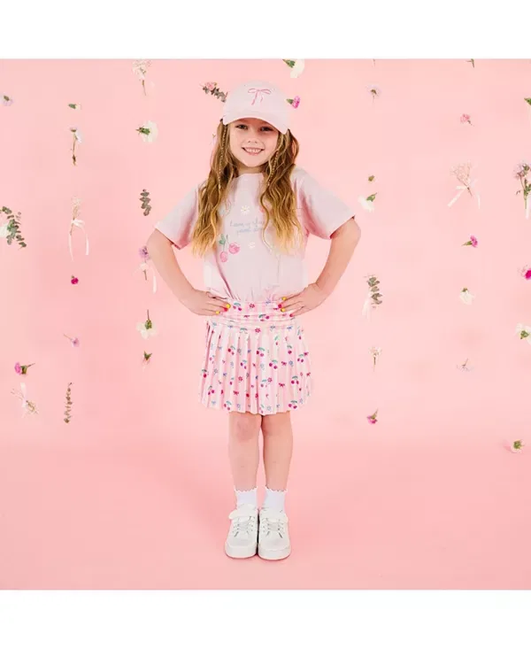 Детская футболка для девочек с принтом Cherry Good Day Sweet Wink, Ballet Pink — фото 2