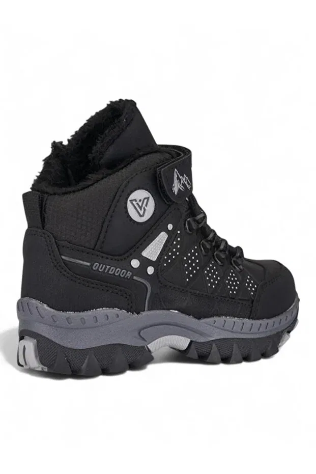 Детские ортопедические ботинки для девочек с коротким каблуком Magic Shoes, Black — фото 4