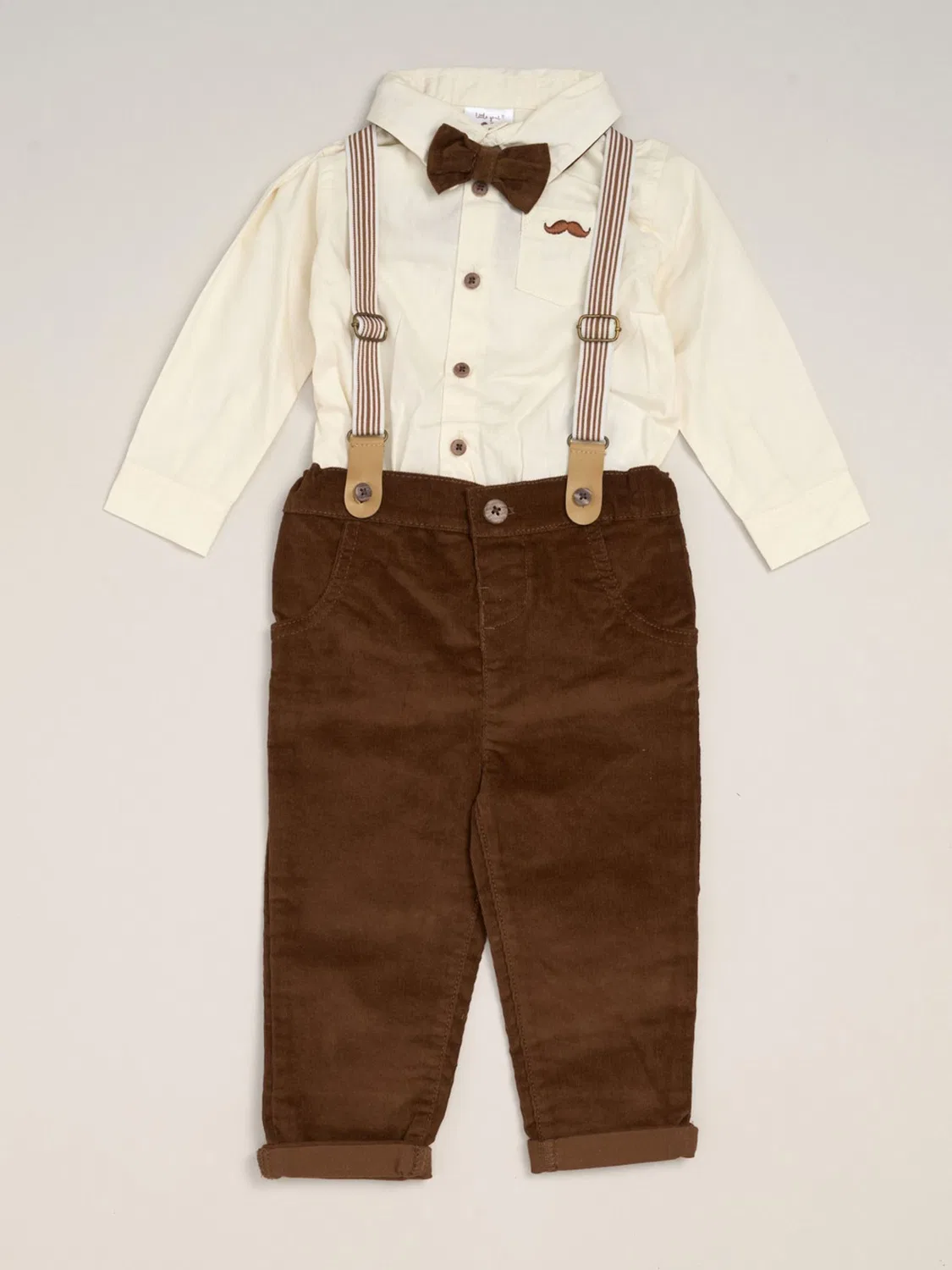 Комплект одежды для новорожденных Little Gent, темно-коричневый