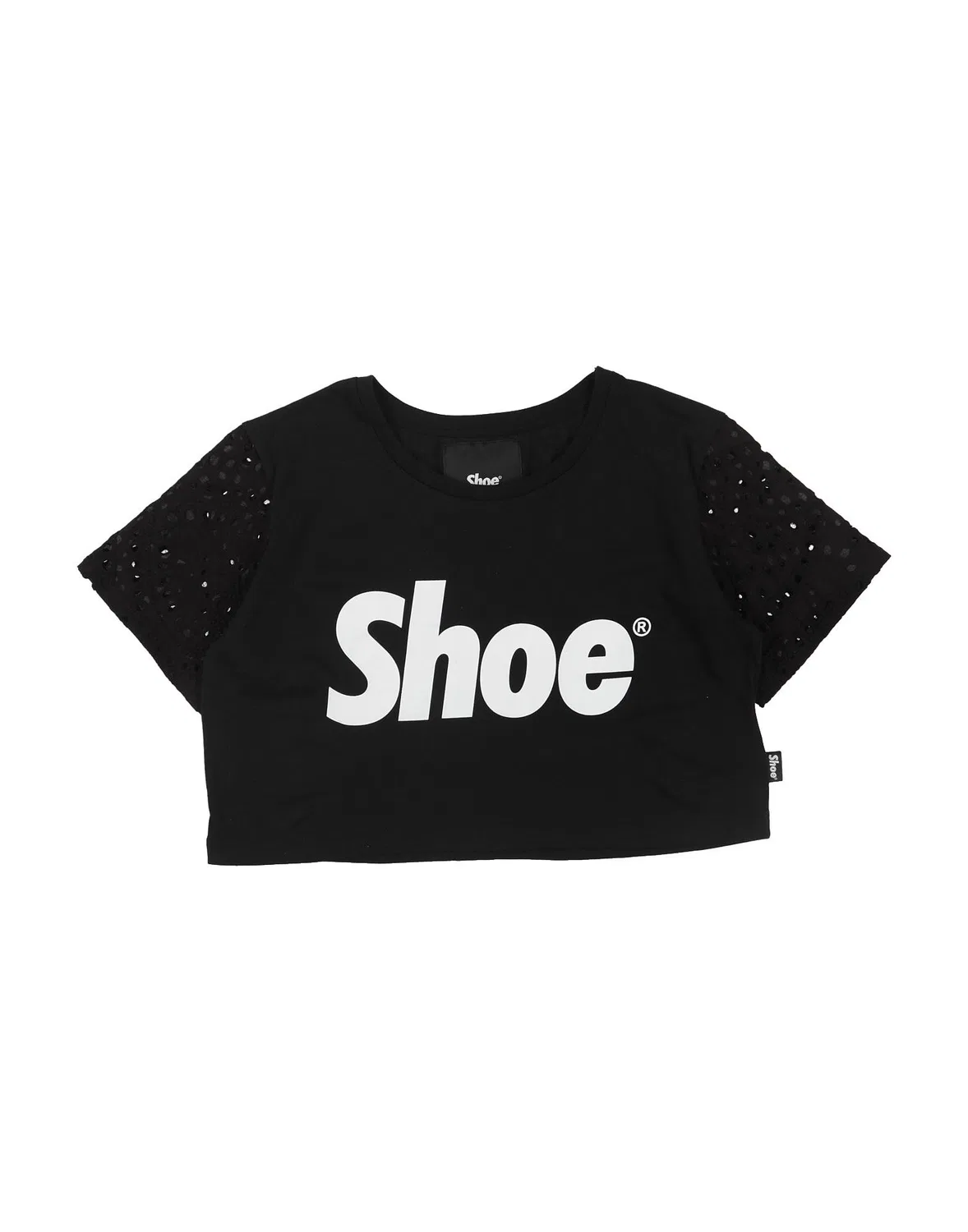 Детская футболка для девочек с принтом Shoe, черный