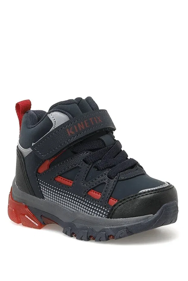 Детские ботинки для девочек на шнуровке Kinetix, Navy-Blue-Red-Silver — фото 2