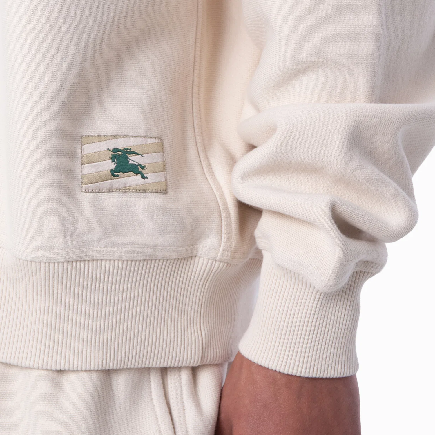 Свитшот Oversized Crew Neck Cotton Sweatshirt Burberry, Soap — фото 2