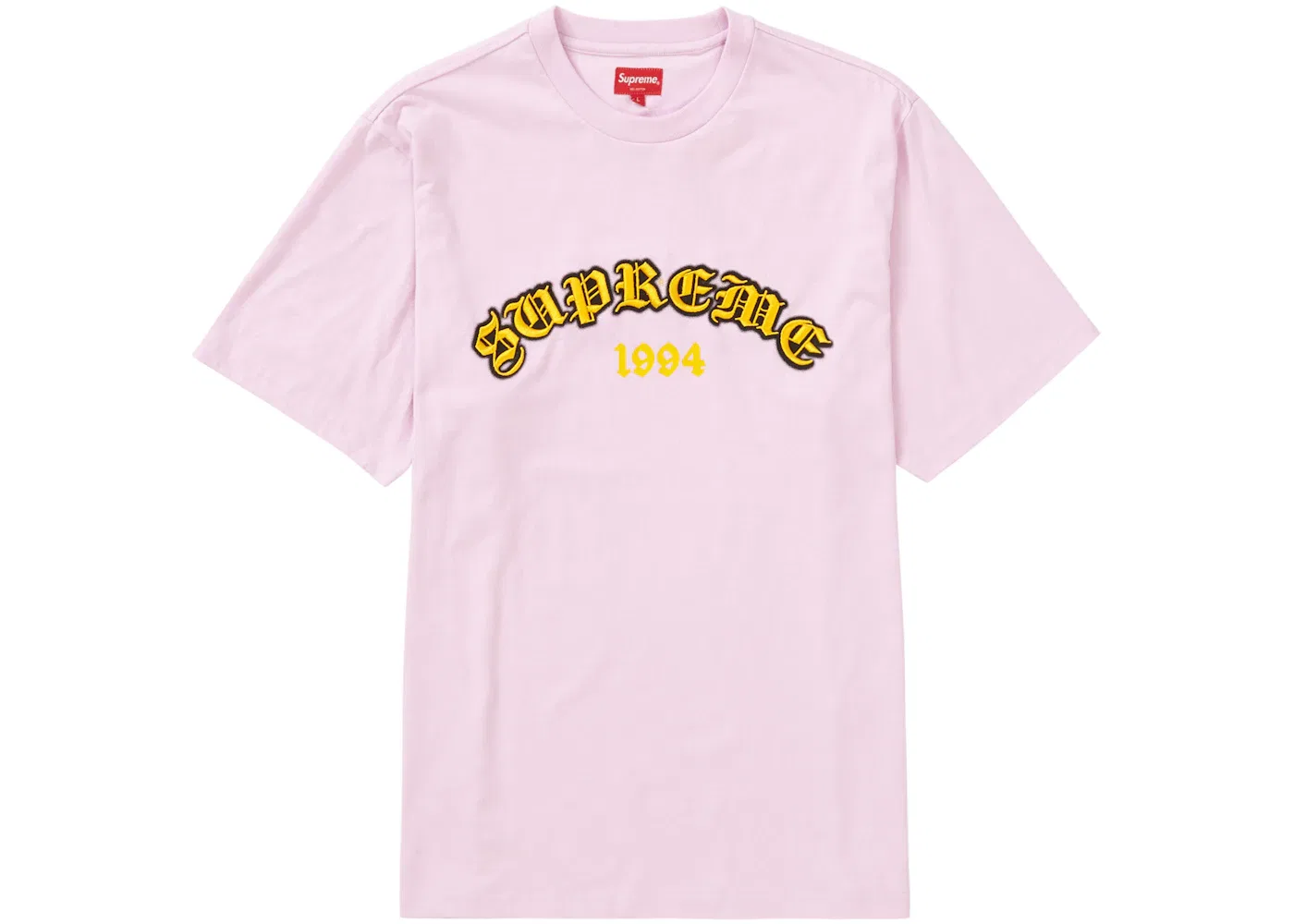Мужская футболка с принтом Supreme Old English Glow, Pale Pink