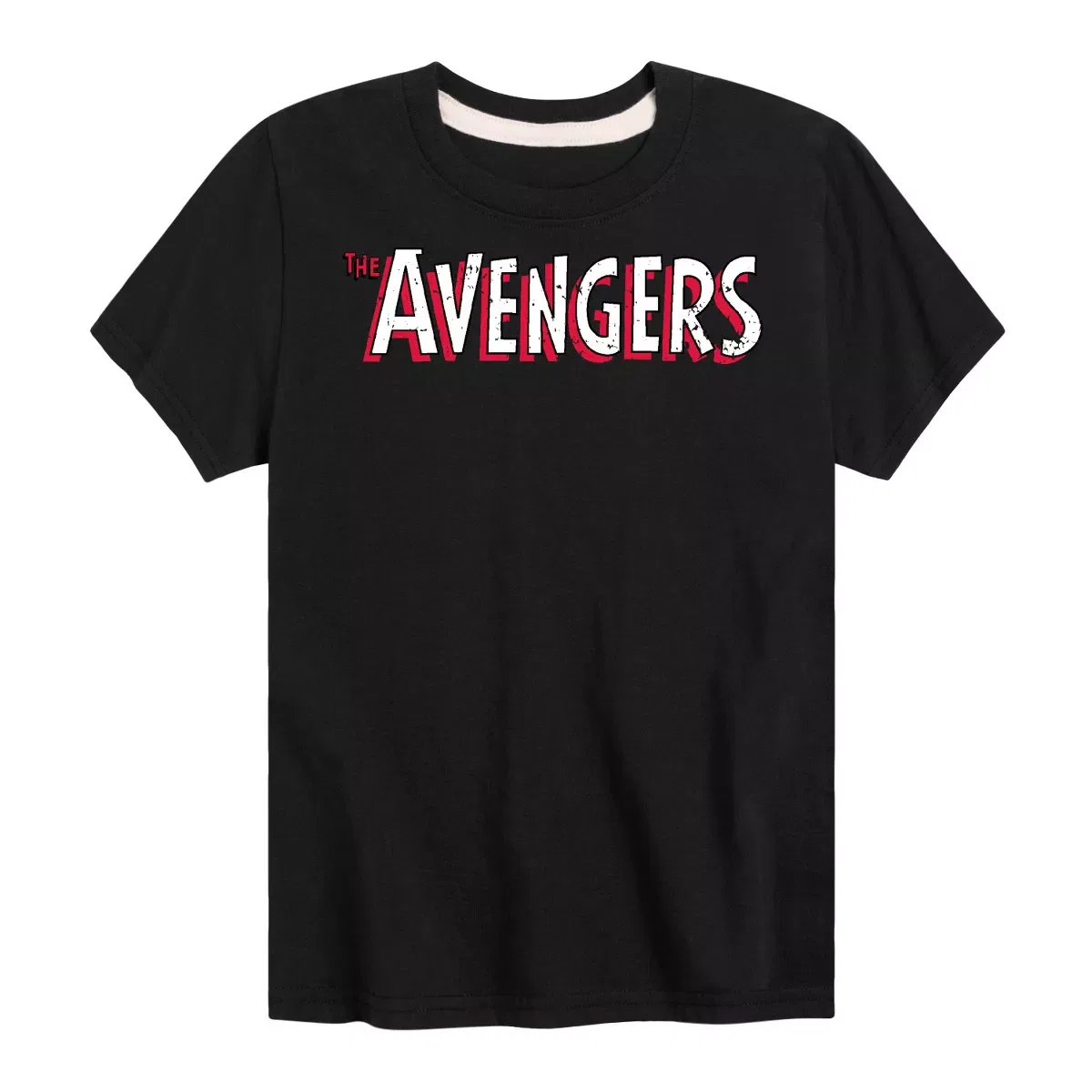 Детская футболка с коротким рукавом с принтом Avengers Cast Marvel, Black