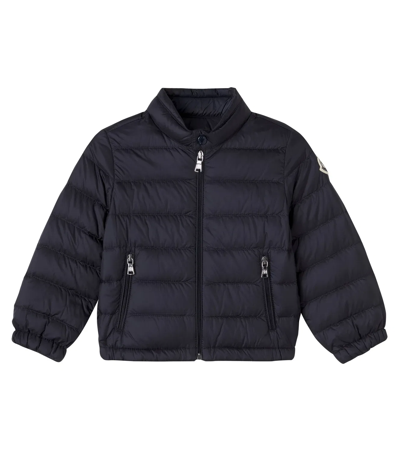 Пуховая куртка с логотипом Baby Moncler Enfant, синий