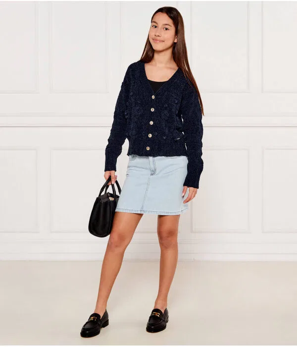 Детская юбка джинсовая Slim Fit Pinko Up, Azzurro — фото 2