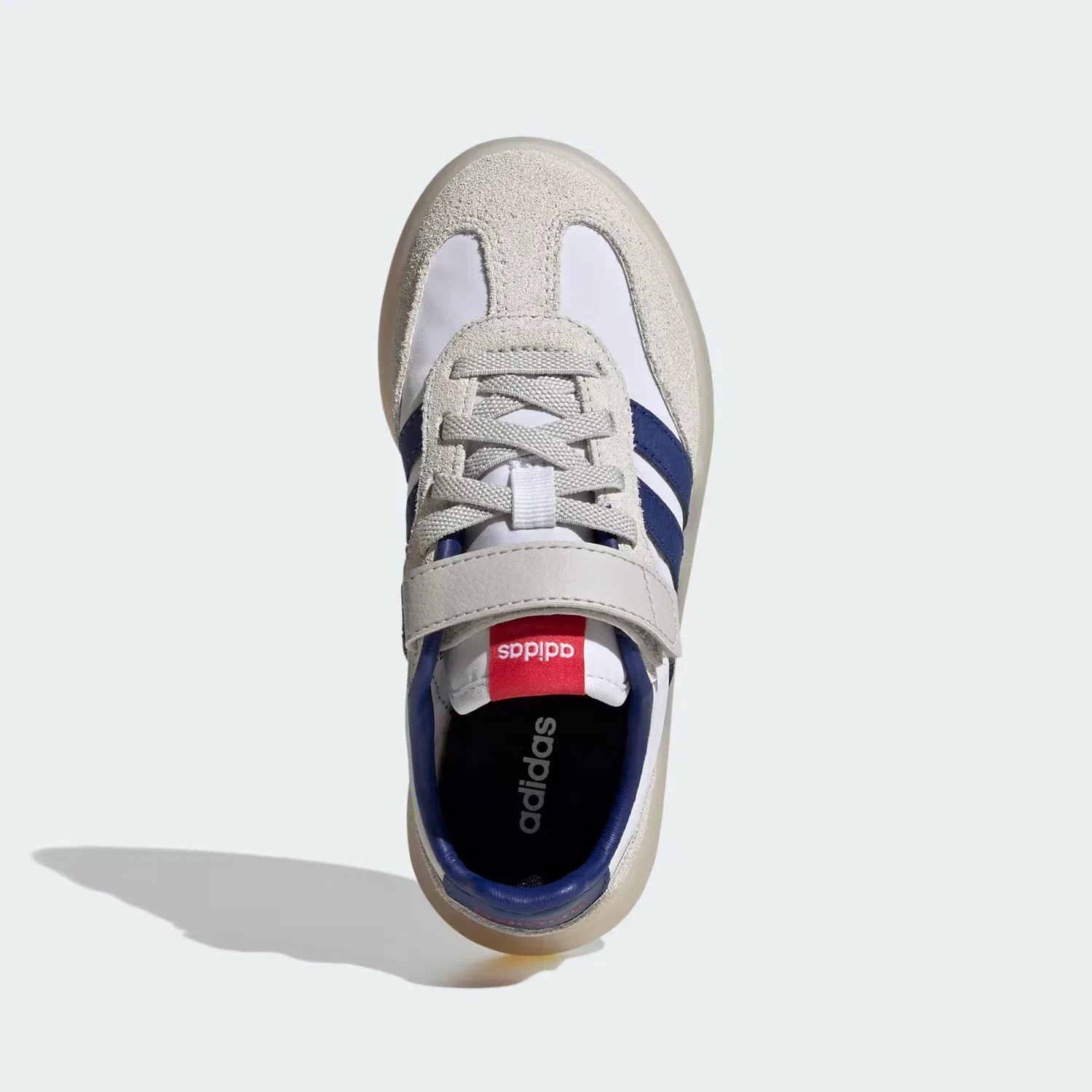 Детские кроссовки на эластичных шнурках и липучке Barreda Decode Adidas Sportswear, Cloud White/Mystery Ink/Pure Ruby — фото 2