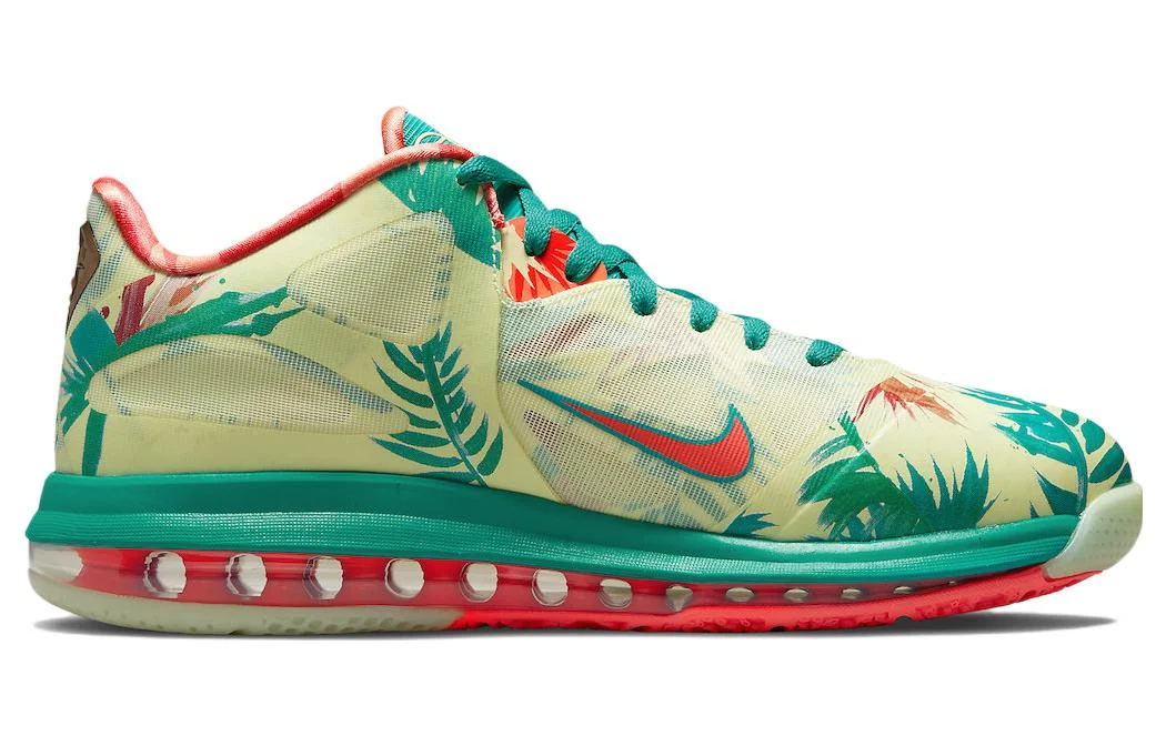 Кроссовки Nike LeBron 9 Low, светло-желтый/оранжевый — фото 2