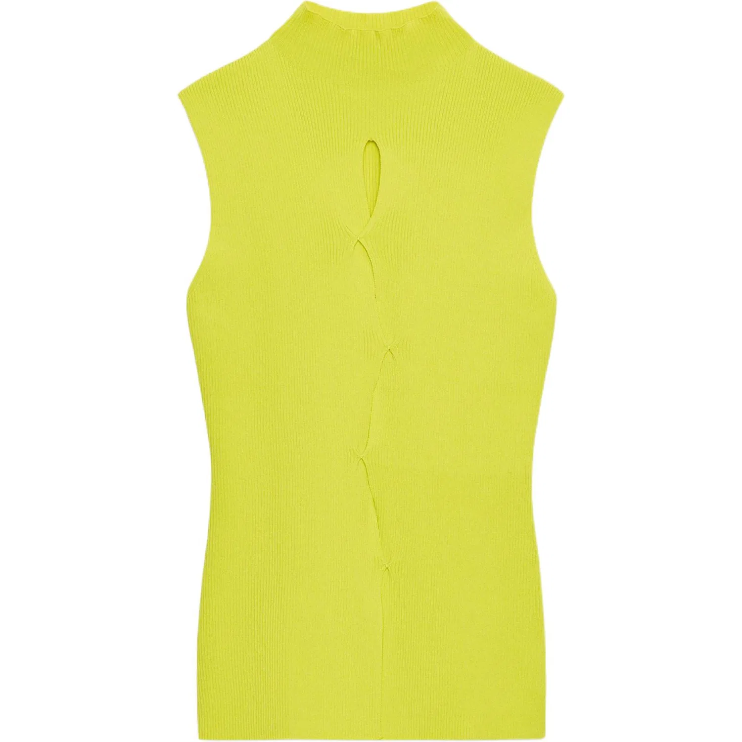 Женский топ без рукавов ZARA, Lime Yellow