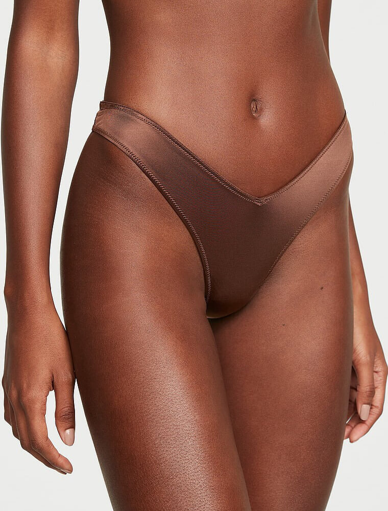 Трусы-стринги Victoria's Secret Very Sexy Strappy-Back High-Leg, коричневый — фото 2