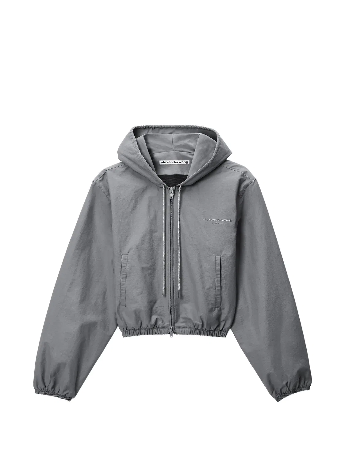 Куртка с капюшоном и кулиской Alexander Wang, серый
