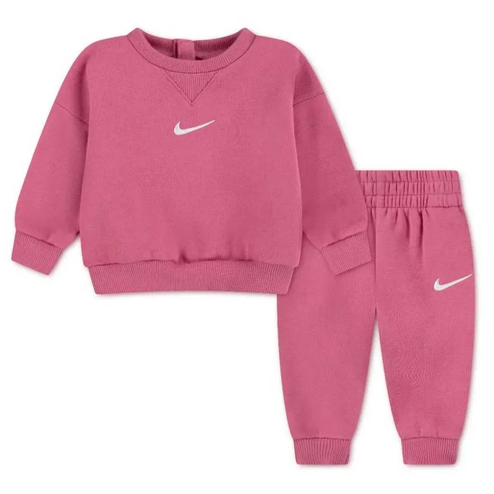 Комплект из флисовой кофты и носков Nike, розовый