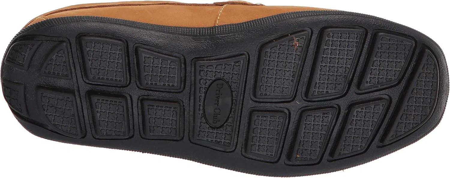 Детские кожаные лоферы с якорным декором Driver Club USA, Yellow Nubuck/Black — фото 4
