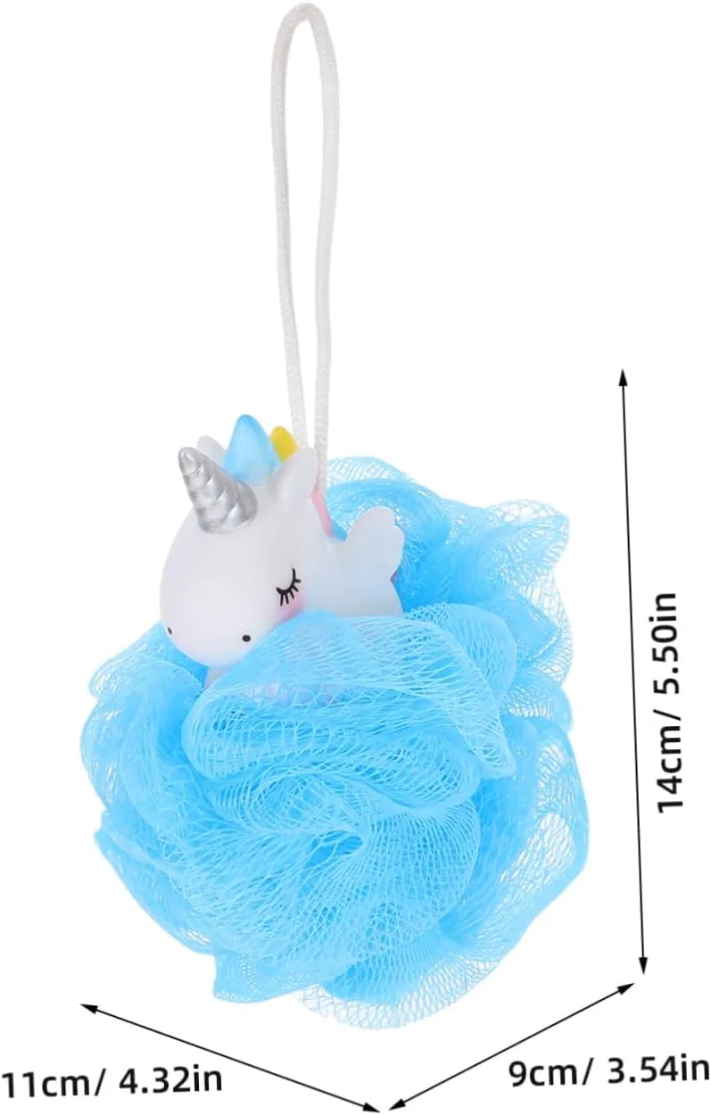 Мочалка для душа Unicorn, LIFKOME, набор 2 шт., розовый, синий — фото 2